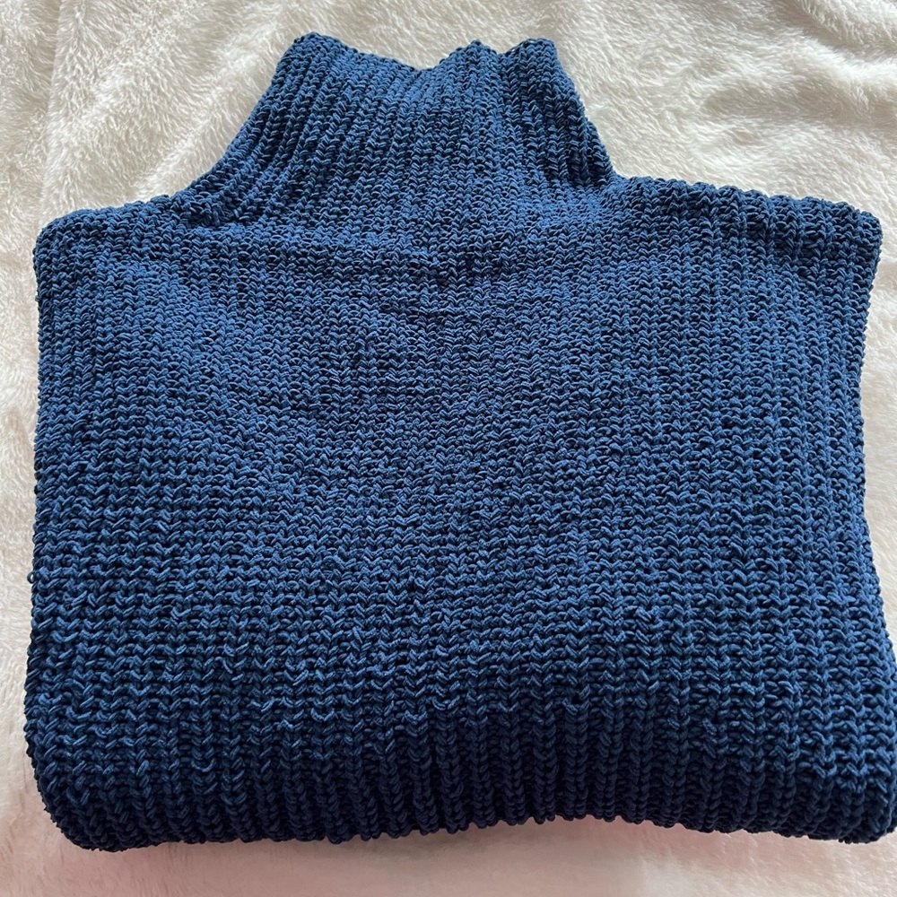 Aerie teal turtleneck knit sweater